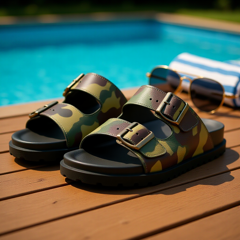 sandale couleur camouflage